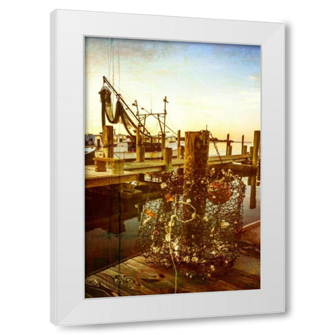 At the Dock IV White Modern Wood Framed Art Print by Hausenflock, Alan