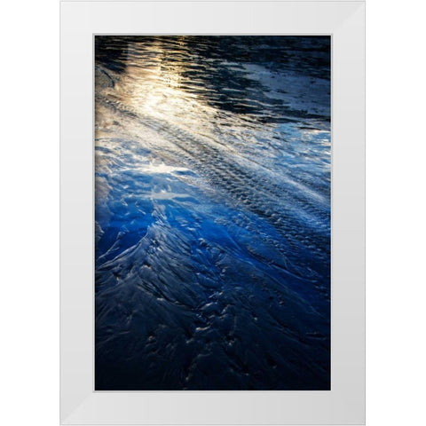 Water Etchings I White Modern Wood Framed Art Print by Hausenflock, Alan