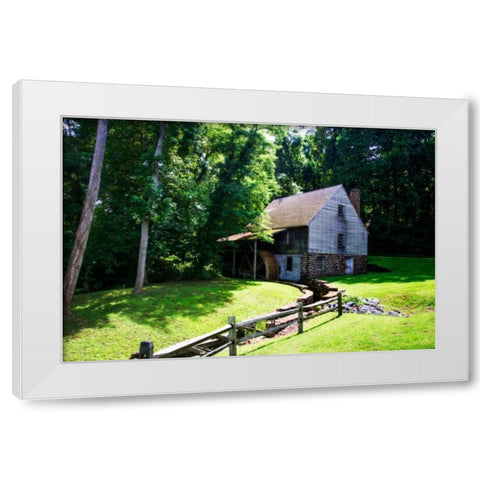 18th Century Grist Mill I White Modern Wood Framed Art Print by Hausenflock, Alan