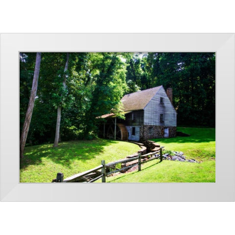 18th Century Grist Mill I White Modern Wood Framed Art Print by Hausenflock, Alan