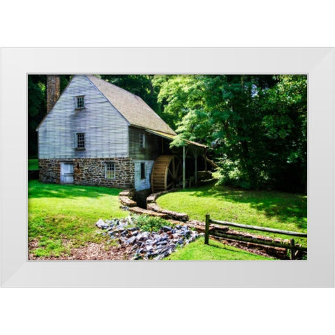 18th Century Grist Mill II White Modern Wood Framed Art Print by Hausenflock, Alan