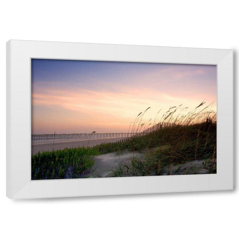 Rosey Sunset I White Modern Wood Framed Art Print by Hausenflock, Alan