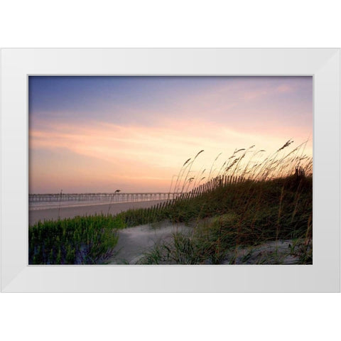 Rosey Sunset I White Modern Wood Framed Art Print by Hausenflock, Alan