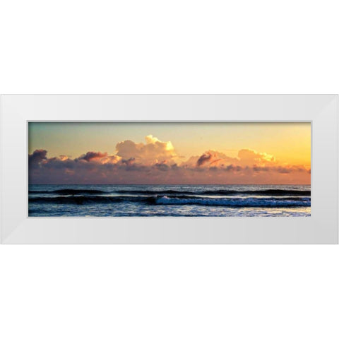 Cloud Bank Sunrise I White Modern Wood Framed Art Print by Hausenflock, Alan