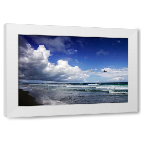 Awesome Beach Day I White Modern Wood Framed Art Print by Hausenflock, Alan