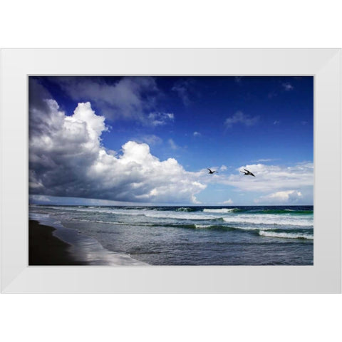 Awesome Beach Day I White Modern Wood Framed Art Print by Hausenflock, Alan