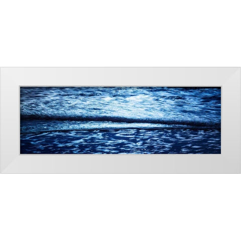 Blue Water II White Modern Wood Framed Art Print by Hausenflock, Alan