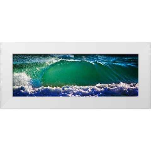 Breaking Wave II White Modern Wood Framed Art Print by Hausenflock, Alan