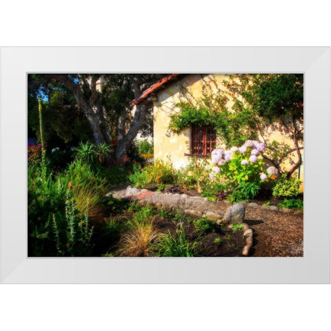 Mission Garden White Modern Wood Framed Art Print by Hausenflock, Alan