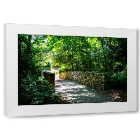 Shaded Bridge II White Modern Wood Framed Art Print by Hausenflock, Alan