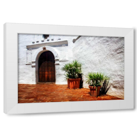 Old California Mission I White Modern Wood Framed Art Print by Hausenflock, Alan