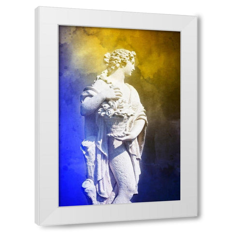 Greek Lady I White Modern Wood Framed Art Print by Hausenflock, Alan