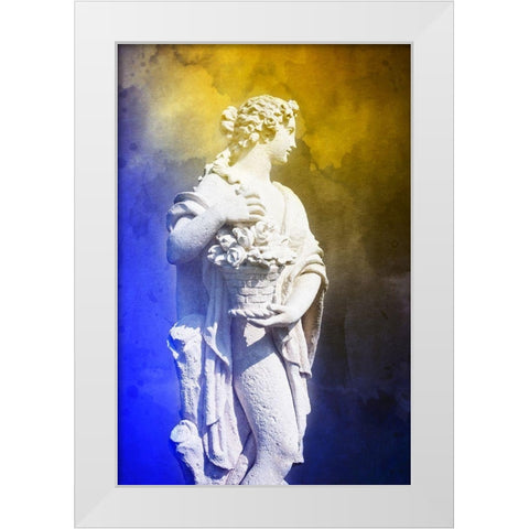 Greek Lady I White Modern Wood Framed Art Print by Hausenflock, Alan