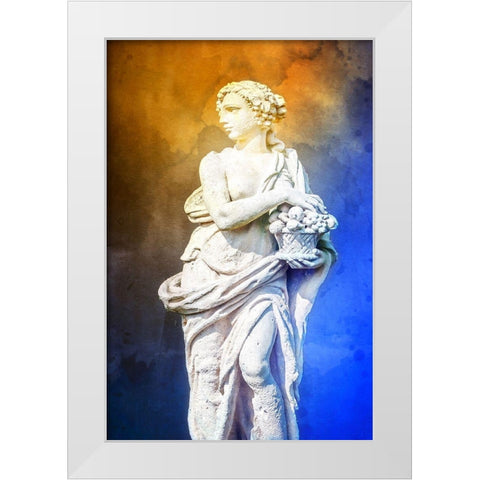 Greek Lady II White Modern Wood Framed Art Print by Hausenflock, Alan