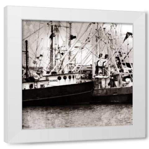 Cape May Fleet I White Modern Wood Framed Art Print by Hausenflock, Alan