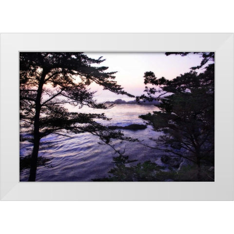 Carmel Highlands Sunset I White Modern Wood Framed Art Print by Hausenflock, Alan