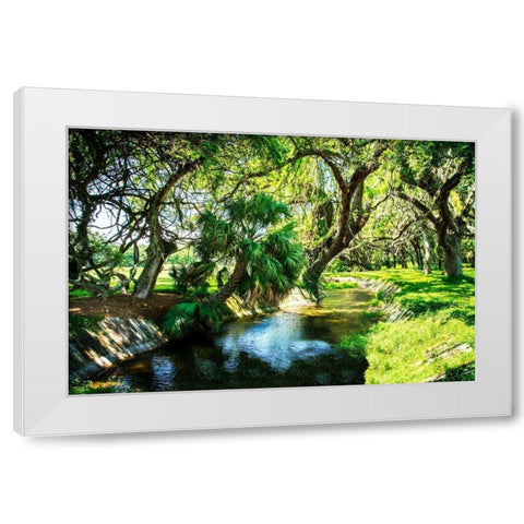 Saint Simons Waterway White Modern Wood Framed Art Print by Hausenflock, Alan