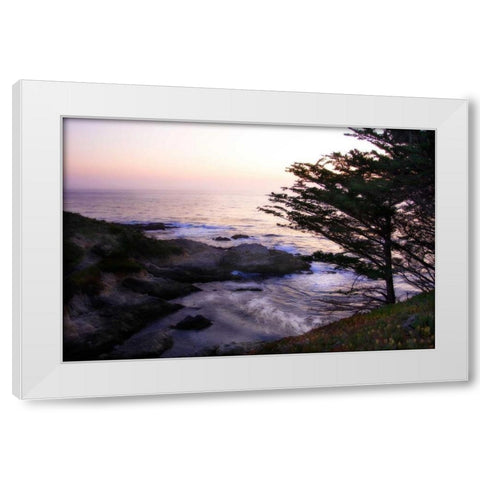 Carmel Highlands Sunset II White Modern Wood Framed Art Print by Hausenflock, Alan