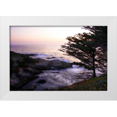 Carmel Highlands Sunset II White Modern Wood Framed Art Print by Hausenflock, Alan