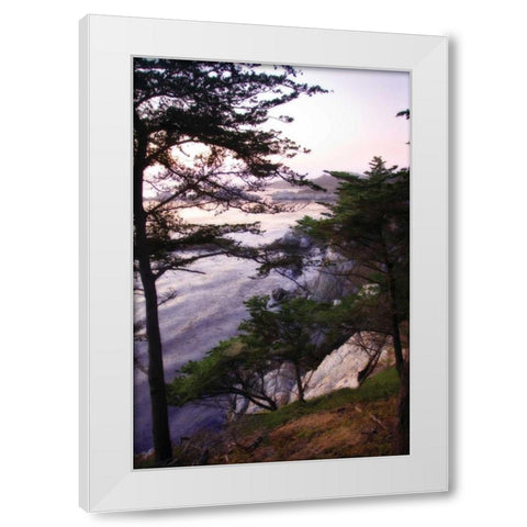 Carmel Highlands Sunset III White Modern Wood Framed Art Print by Hausenflock, Alan