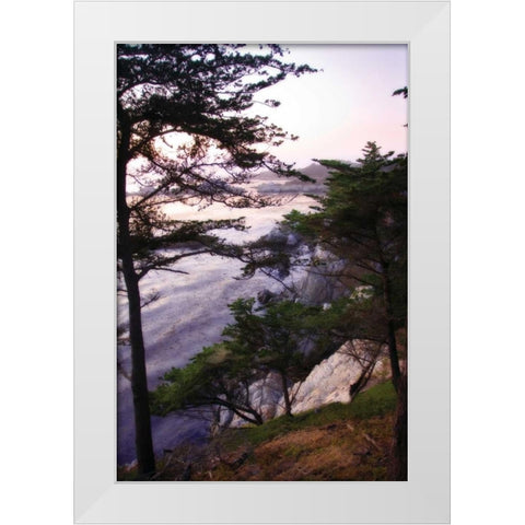 Carmel Highlands Sunset III White Modern Wood Framed Art Print by Hausenflock, Alan