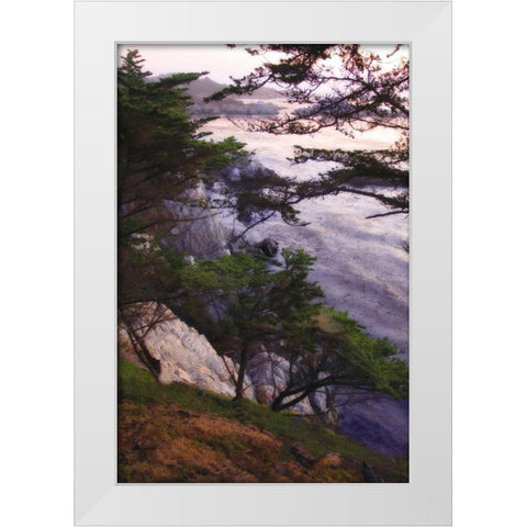 Carmel Highlands Sunset IV White Modern Wood Framed Art Print by Hausenflock, Alan