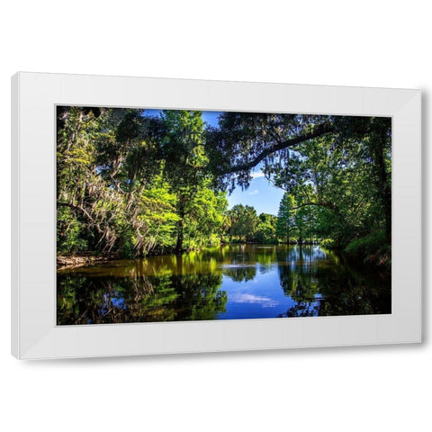 Draytons Pond White Modern Wood Framed Art Print by Hausenflock, Alan