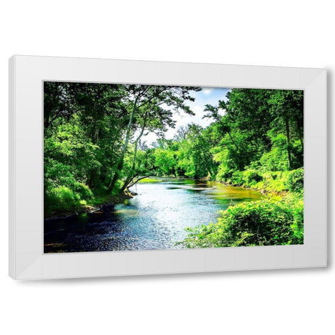 Summer Day on the Neuse River White Modern Wood Framed Art Print by Hausenflock, Alan