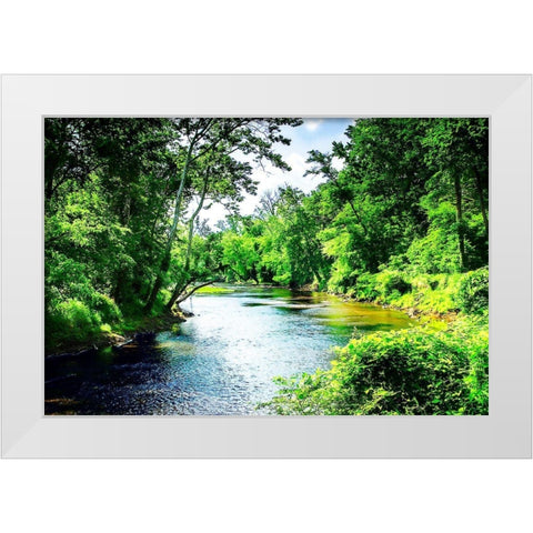 Summer Day on the Neuse River White Modern Wood Framed Art Print by Hausenflock, Alan