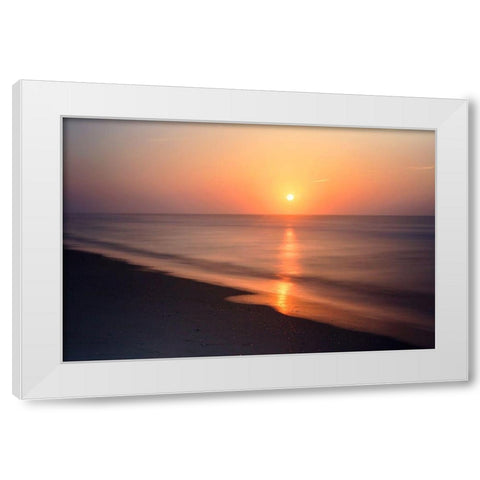 Sunrise in Tranquility White Modern Wood Framed Art Print by Hausenflock, Alan