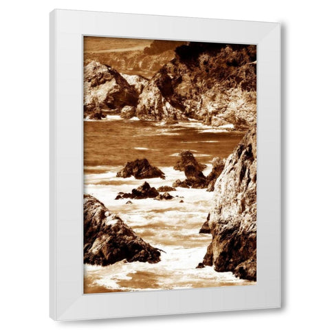 Garrapata Highlands V White Modern Wood Framed Art Print by Hausenflock, Alan