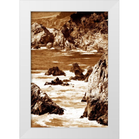 Garrapata Highlands V White Modern Wood Framed Art Print by Hausenflock, Alan