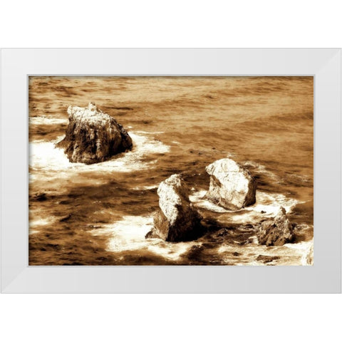 Garrapata Highlands VI White Modern Wood Framed Art Print by Hausenflock, Alan