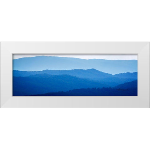 The Blue Ridge I White Modern Wood Framed Art Print by Hausenflock, Alan
