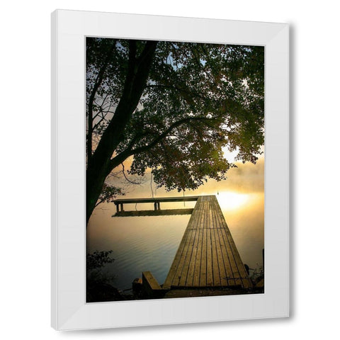 Morning Colors White Modern Wood Framed Art Print by Hausenflock, Alan