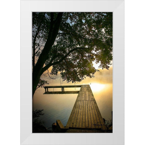 Morning Colors White Modern Wood Framed Art Print by Hausenflock, Alan