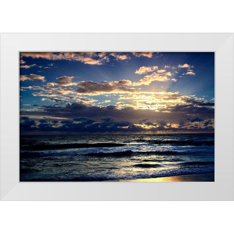 Sun Breaking Through White Modern Wood Framed Art Print by Hausenflock, Alan