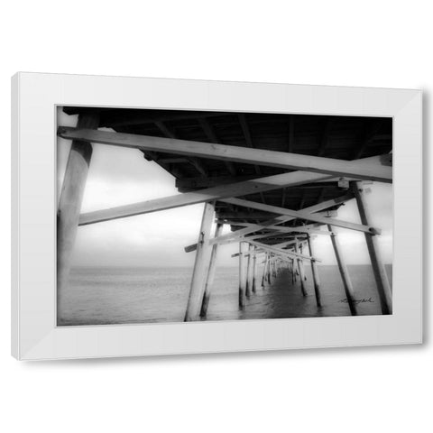 Pier White Modern Wood Framed Art Print by Hausenflock, Alan