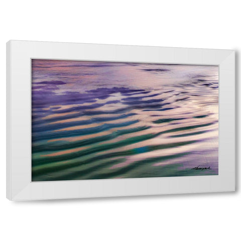 Water and Sand White Modern Wood Framed Art Print by Hausenflock, Alan