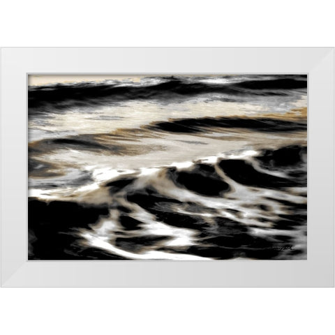 Stormy Waves White Modern Wood Framed Art Print by Hausenflock, Alan