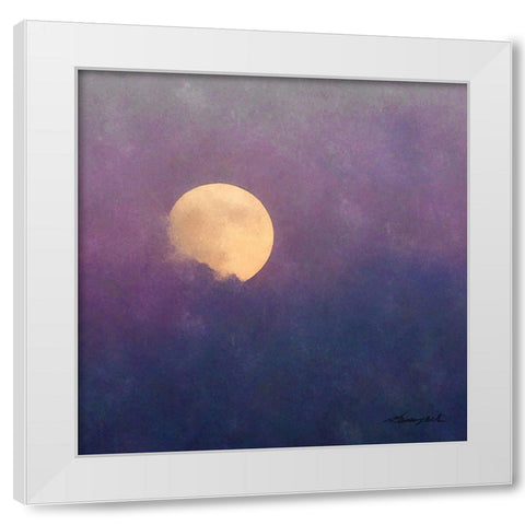 Moonrise White Modern Wood Framed Art Print by Hausenflock, Alan
