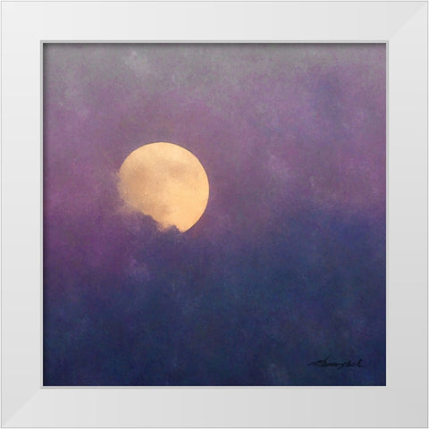 Moonrise White Modern Wood Framed Art Print by Hausenflock, Alan