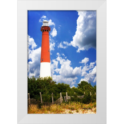 Barnegat Light White Modern Wood Framed Art Print by Hausenflock, Alan