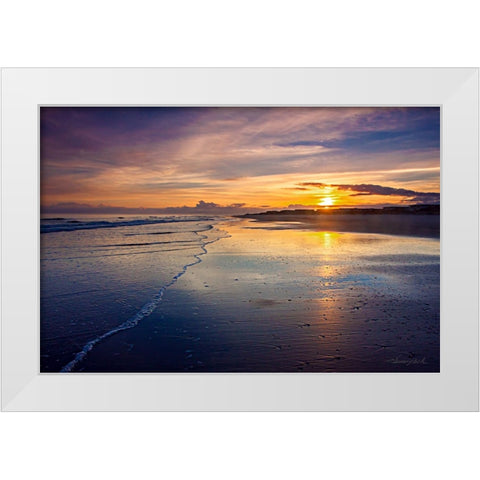 Atlantic Beach Sunrise White Modern Wood Framed Art Print by Hausenflock, Alan