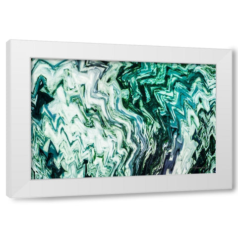 Zigzag White Modern Wood Framed Art Print by Hausenflock, Alan