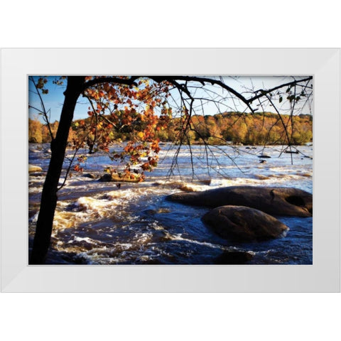 Autumn on the James I White Modern Wood Framed Art Print by Hausenflock, Alan