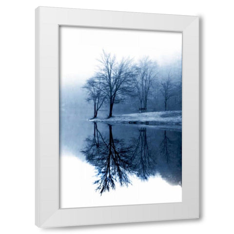 Fog on the Lake I White Modern Wood Framed Art Print by Hausenflock, Alan