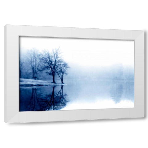 Fog on the Lake III White Modern Wood Framed Art Print by Hausenflock, Alan