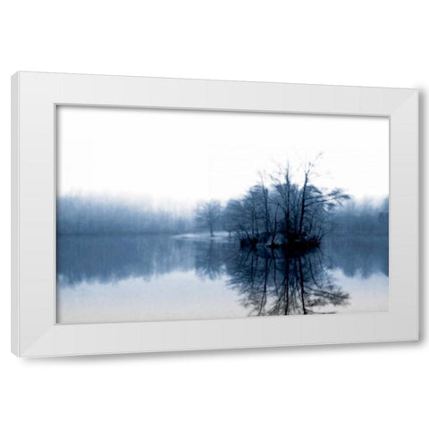 Fog on the Lake IV White Modern Wood Framed Art Print by Hausenflock, Alan