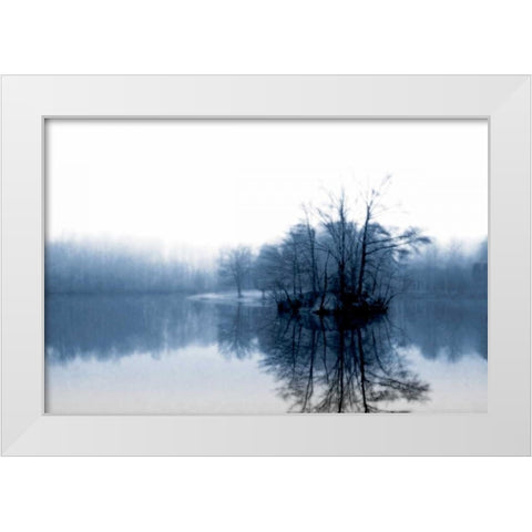 Fog on the Lake IV White Modern Wood Framed Art Print by Hausenflock, Alan